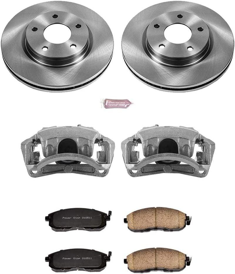 KCOE6961 Autospeciality Replacement Front Caliper Kit- OE Rotors, Ceramic Brake Pads, Calipers