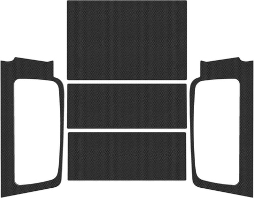 50604 Leather Look Black Sound Deadening Headliner Compatible with 4-Door Jeep Wrangler JL Unlimited (2004-2006)