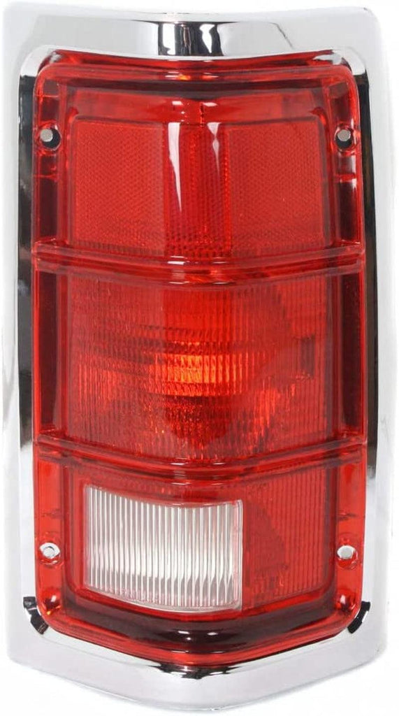 For Dodge D100 Tail Light 1987 1988 1989 Driver Side | W/Bright Trim | Sweptline | CH2808103 | 55054795