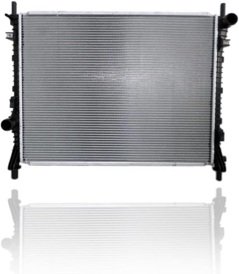 Radiator -  Compatible/Replacement for 13489 15-20 Ford Mustang Convertible/Coupe 5.0L without Performance Package, 15-17 3.7L Engine - Plastic Tank Aluminum Core