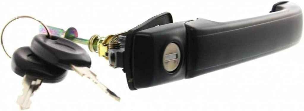 for Volkswagen Cabrio Exterior Door Handle Front, Driver or Passenger Side Black (1995-1999) | with Key Hole | Trim:All Submodels | VW1311103 | 1HM8372083FZ