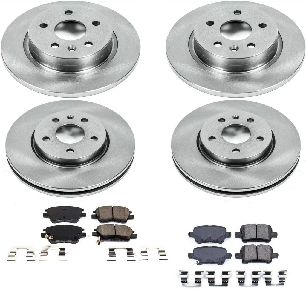 KOE7907 Autospecialty Front and Rear Replacement Brake Kit-Oe Brake Rotors & Ceramic Brake Pads