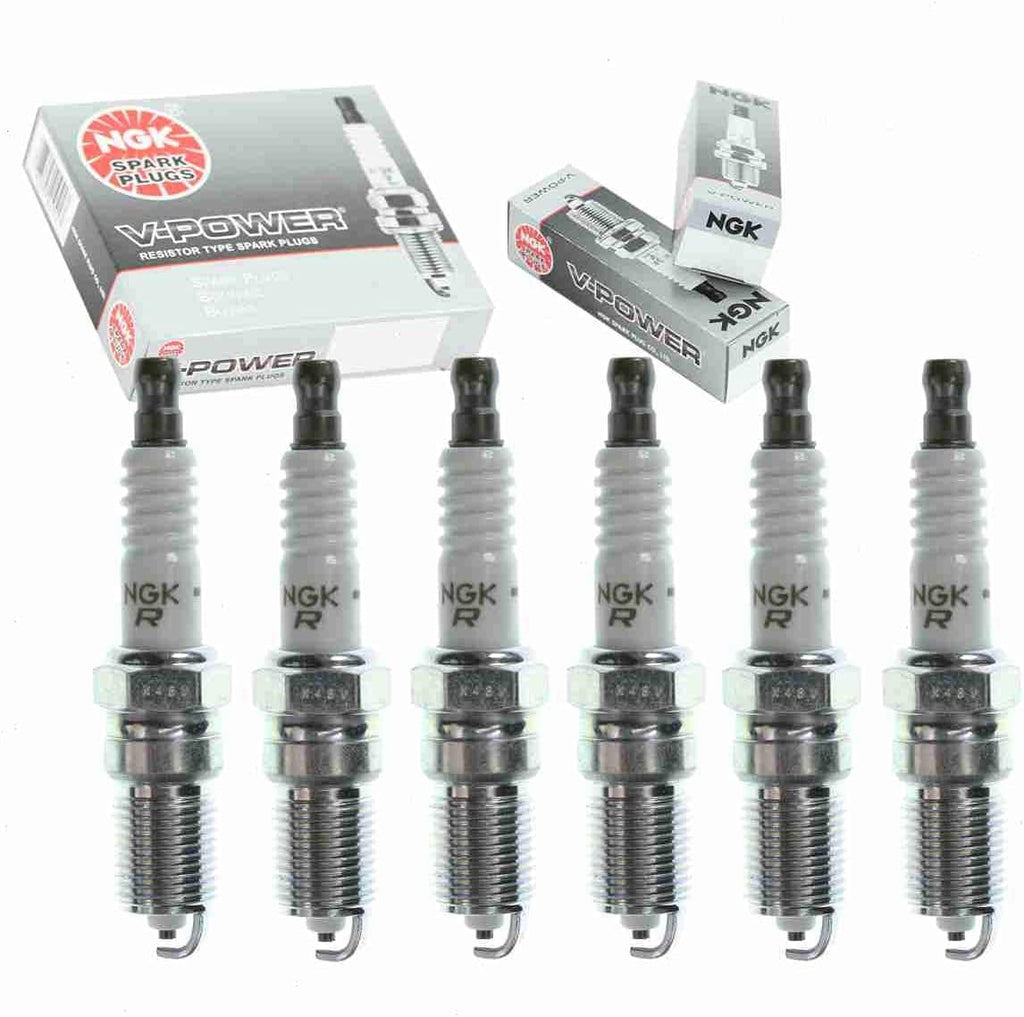 6 Pc NGK V-Power Spark Plugs Compatible with Mazda B4000 4.0L V6 1997-2000