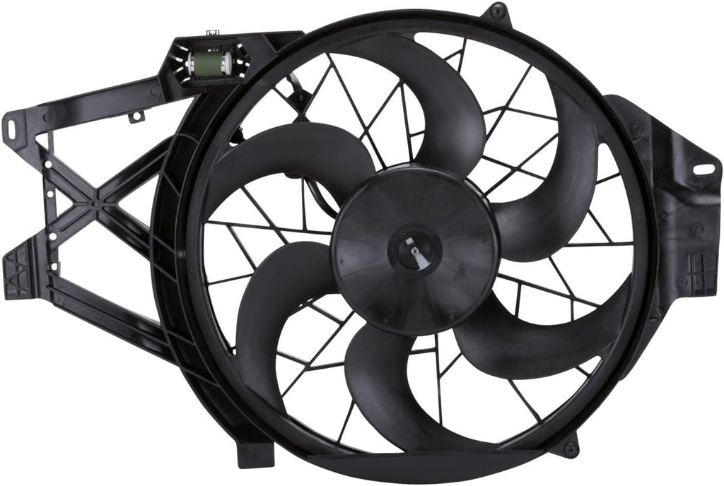 620650 Cooling Fan Assembly Compatible with 2001-2004 Ford Mustang , Black
