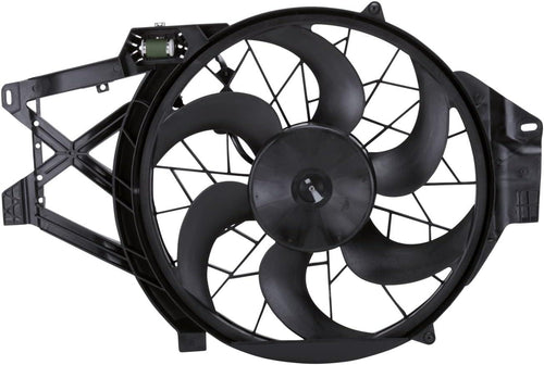 620650 Cooling Fan Assembly Compatible with 2001-2004 Ford Mustang , Black