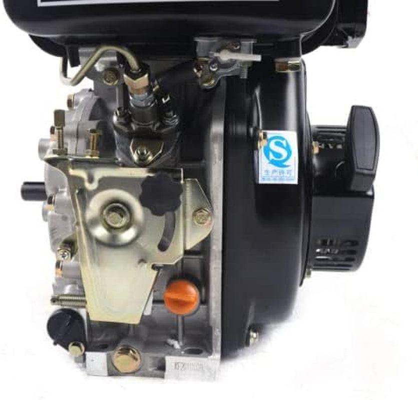 4 Stroke Diesel Engine, Single Cylinder Air Cooling Recoil 3600 RPM, 247Cc Engine Motor Single Cylinder with Air Cooling, Aluminum Alloy Case, Suitable for Road Cutter, Grinder, Water Pump