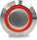 Keep It Clean  16Mm Momentary Billet Button with LED Red/Yellow Ring