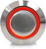 Keep It Clean  16Mm Momentary Billet Button with LED Red/Yellow Ring