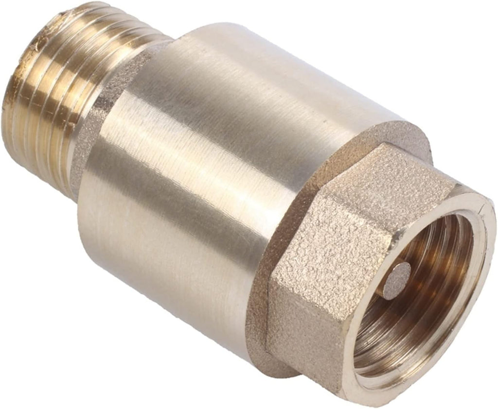 Withstand High Pressure and Temperature Extremes 2X Golden Water Oil Spring 1/2 Inch Thread BSPP Female Male In-Line Non-Return Valve