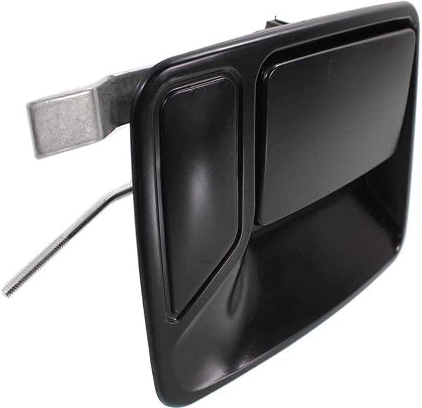 Rear Exterior Door Handle Compatible with 1999-2016 Ford F-250 Super Duty/F-350 Super Duty Smooth Black, Set of 2, Driver and Passenger Side