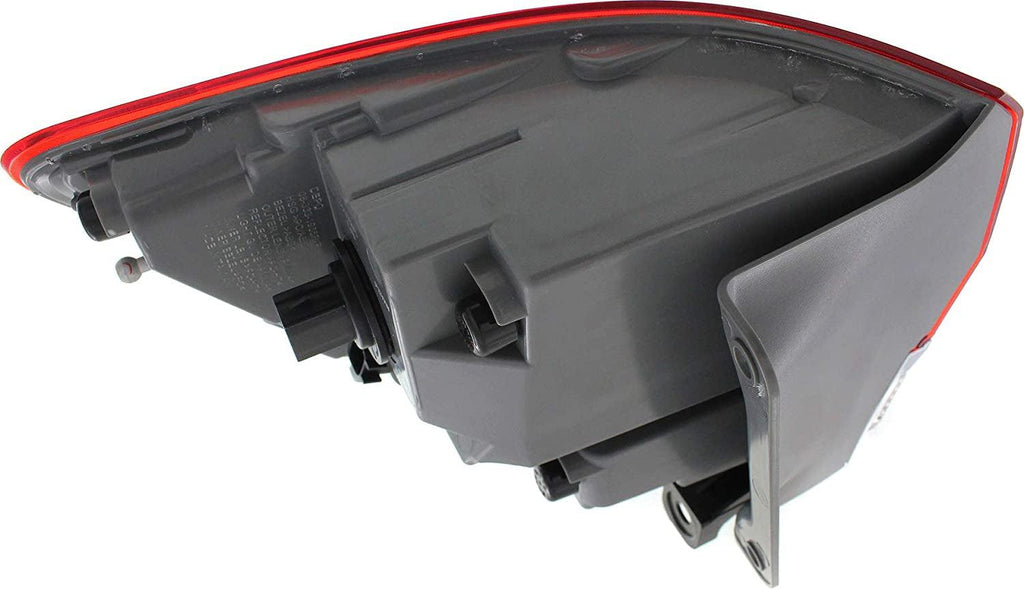 Tail Light Assembly Compatible with 2014-2018 Jeep Grand Cherokee Outer with Chrome Trim - CAPA Passenger Side