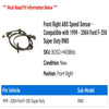 Front Right ABS Speed Sensor - Compatible with 1999 - 2004 Ford F-350 Super Duty RWD 2000 2001 2002 2003