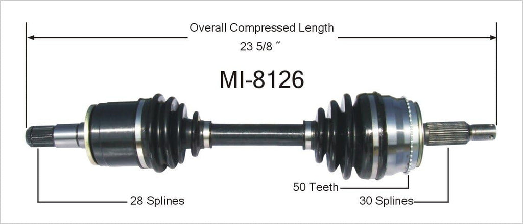 MI-8126 CV Axle Shaft