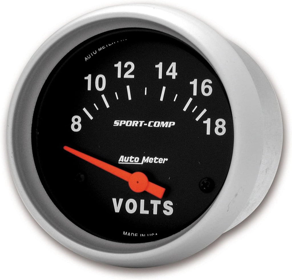 3592 Sport-Comp Electric Voltmeter Gauge Regular, 2.625 In.