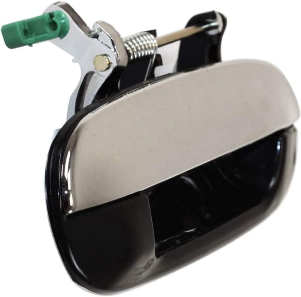 For Chevy Trailblazer EXT Exterior Door Handle Rear Passenger Side Smooth Black Bezel with Chrome Lever 2002-2006 | Trim: Lt/North Face