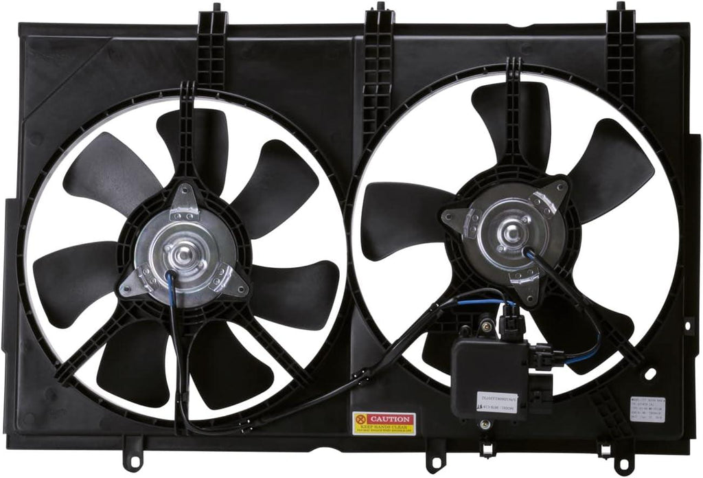 621820 Cooling Fan Assembly Compatible with 2003-2006 Mitsubishi Outlander, Black