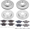 CRK121 Coated Brake Rotor & Ceramic Brake Pads- Front & Rear