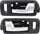 Interior Door Handle Set Compatible with 2005-2014 Ford Mustang Front, Driver and Passenger Side Black Bezel with Silver Lever