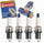 4 Pc DENSO Standard U-Groove Spark Plugs Compatible with Toyota Tacoma 2.4L 2.7L L4 1995-2000