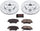 K7399 Front Z23 Carbon Fiber Brake Pads with Drilled & Slotted Brake Rotors Kit