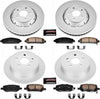 CRK5866 Coated Brake Rotor & Ceramic Brake Pads- Front & Rear
