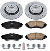 K5893 Front Z23 Carbon Fiber Brake Pads with Drilled & Slotted Brake Rotors Kit