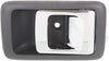 Compatible with Toyota Tacoma Interior Door Handle Front, Driver Side Gray Bezel W/Chrome Lever (2001-2004) | Trim:All Submodels