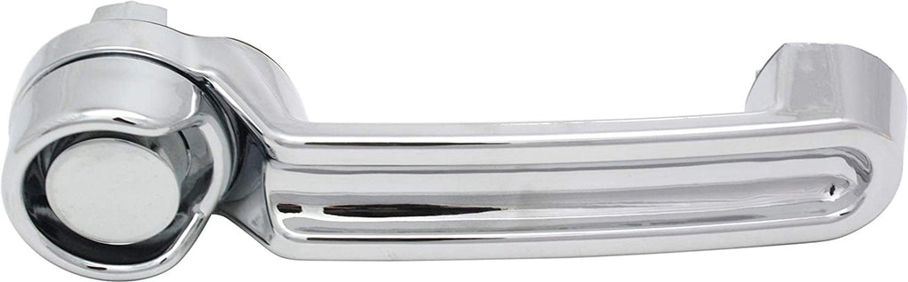 Front and Rear Exterior Door Handle Compatible with 2007-2017 Jeep Wrangler (JK) and 2008-2012 Jeep Liberty and 2007-2011 Dodge Nitro All Chrome Plastic Set of 4 Driver and Passenger Side