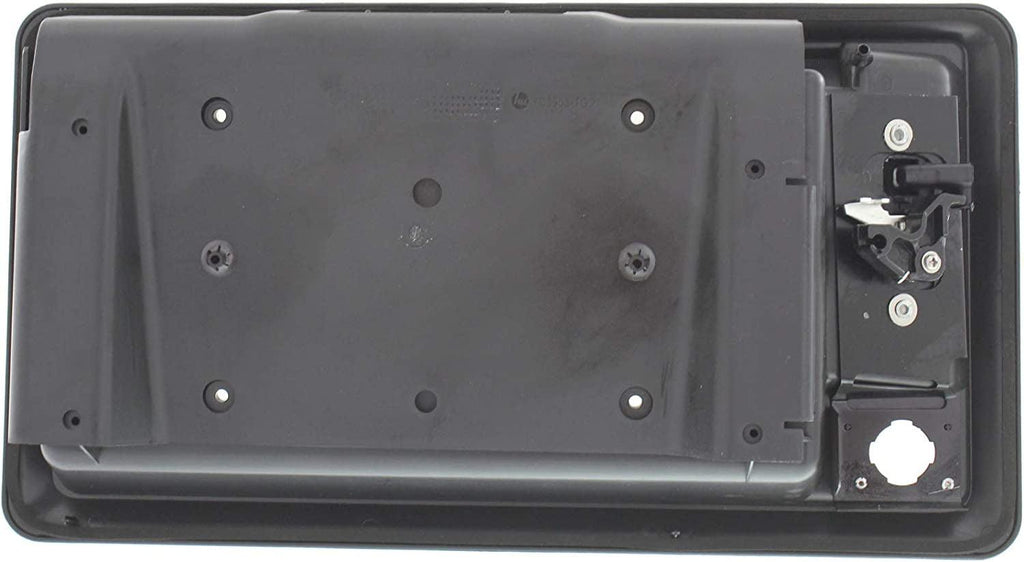 Exterior Rear Door Handle Compatible with Ford Econoline Van 2008-2014 Backdoor Textured Black License Bracket Housing with View Cam