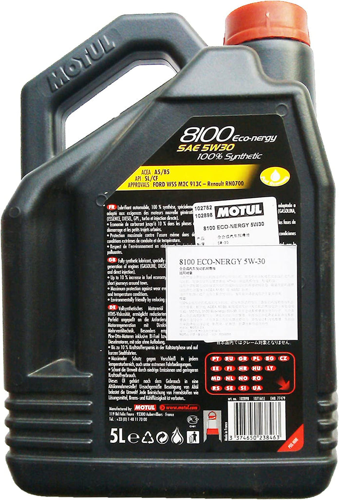 Motul 102898-4PK Motor Oil - 5 Liter, (Pack of 4)