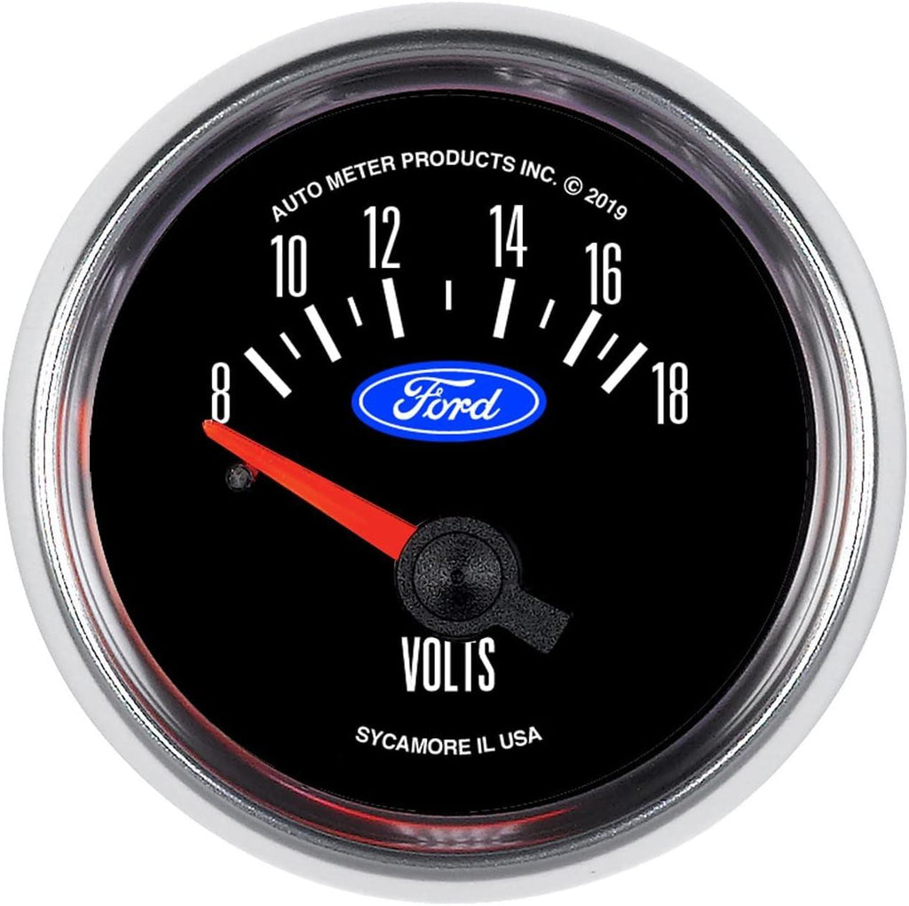 Gauge, Voltmeter, 2 1/16", 18V, Elec, Ford Racing (880823)