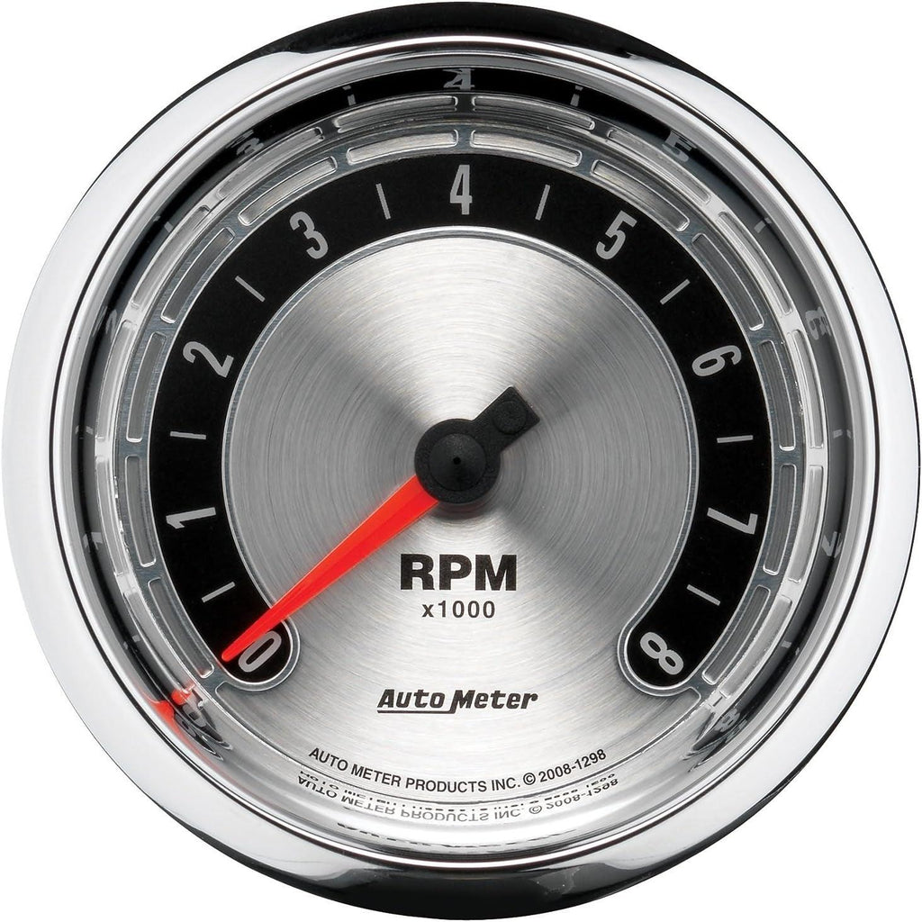 1298 American Muscle 3-3/8" 8000 RPM In-Dash Tachometer Gauge