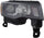 Evan Fischer Headlight Compatible for 2017-2020 Jeep Grand Cherokee Right Passenger Halogen with Bulb(S)