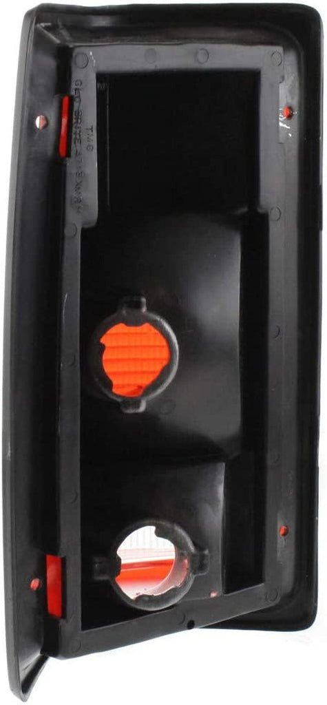 for Dodge W150/W250/W350 1990 1991 1992 1993 Tail Light Passenger Side | Lens & Housing | W/Black Trim | Clear & Red Lens | Replacement for CH2801114 | 55054788