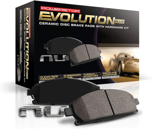 17-242, Z17 Front Ceramic Brake Pads with Hardware