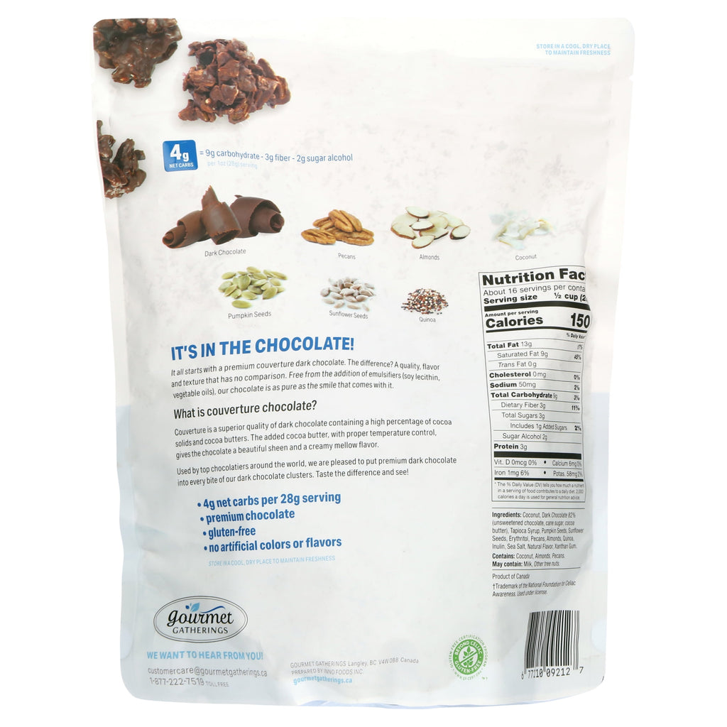 Joy Life Foods Dark Chocolate Keto Clusters 16 Ounce