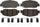 Gold 17D1860CH Ceramic Front Disc Brake Pad Set