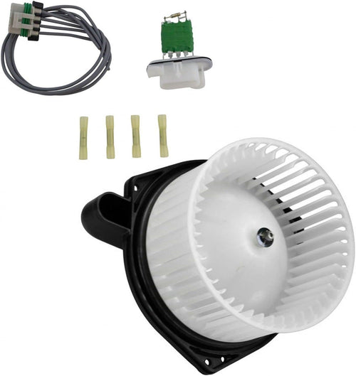 A/C AC Heater Blower Motor W/Fan Cage & Resistor Kit Compatible with Chevy GMC Isuzu