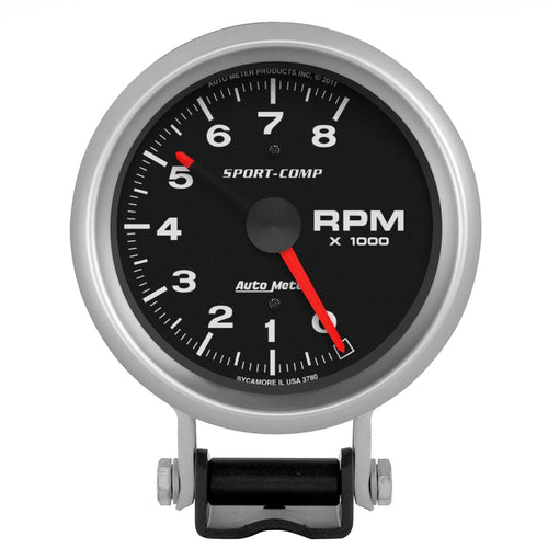 3-3/4 in. PEDESTAL TACHOMETER 0-8000 RPM SPORT-COMP - greatparts