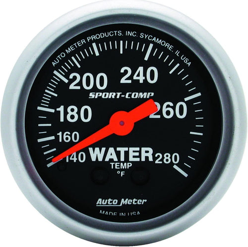 3331 Sport-Comp Mechanical Water Temperature Gauge, 2 1/16