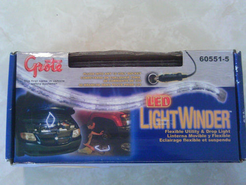AUXILLARY LIGHTING, WHITE, 3 FT ROPE LIGHTING W/20' CIGARETTE LIGHTER ADAPTOR, LED (60551-5)