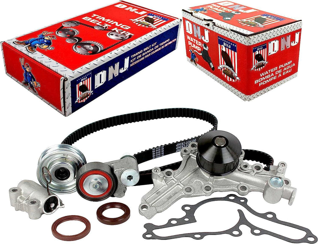 DNJ TBK166WP Timing Belt Kit with Water Pump for 2007-2015 / Mitsubishi/Outlander / 3.0L / SOHC / V6 / 24V / 182Cid / 6B31