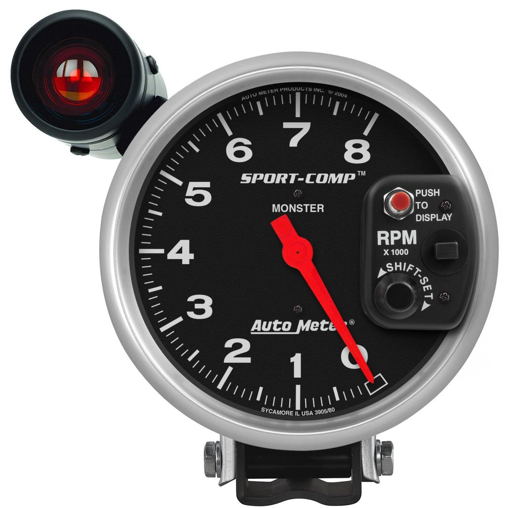 5 in. PEDESTAL TACHOMETER 0-8000 RPM SPORT-COMP - greatparts