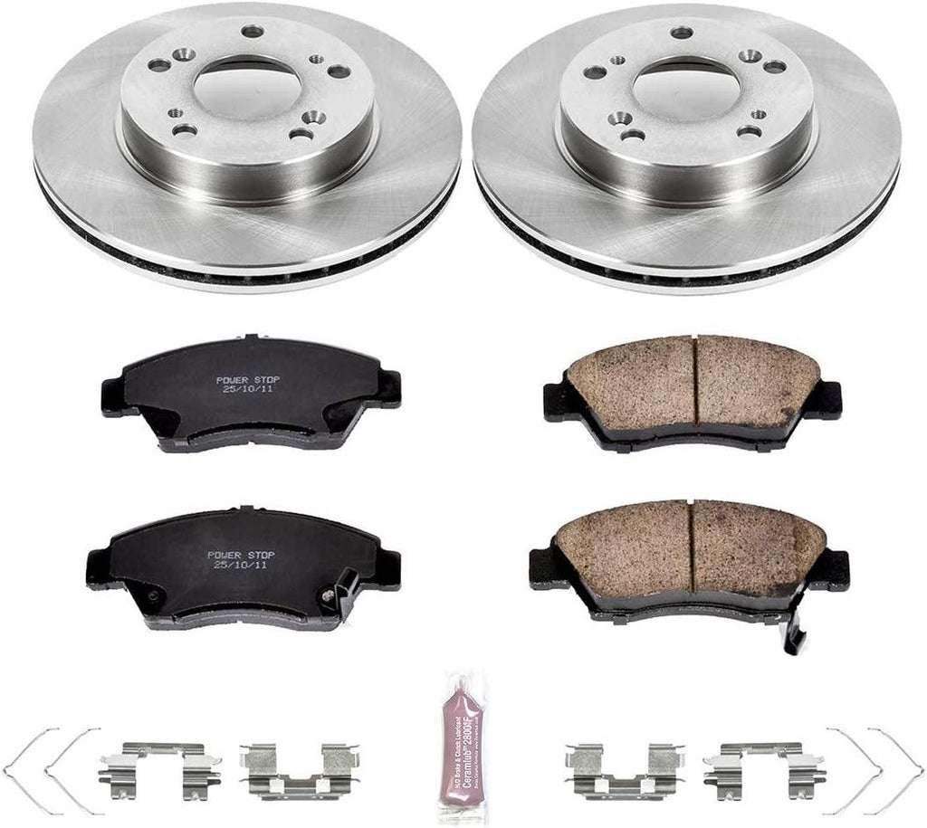 KOE2389 Autospecialty Front Replacement Brake Kit-Oe Brake Rotors & Ceramic Brake Pads