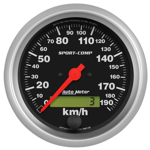 3-3/8 in. SPEEDOMETER 0-190 KPH SPORT-COMP - greatparts