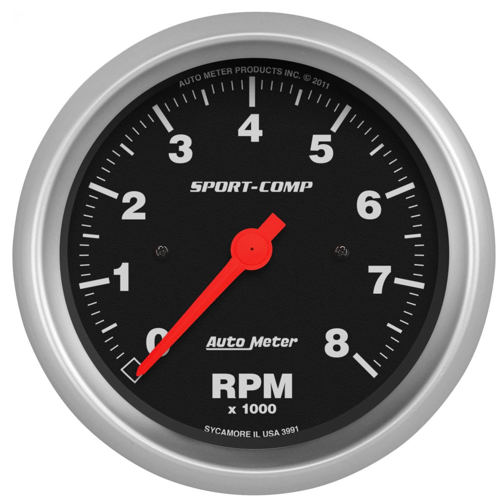 3-3/8 in. IN-DASH TACHOMETER 0-8000 RPM SPORT-COMP - greatparts