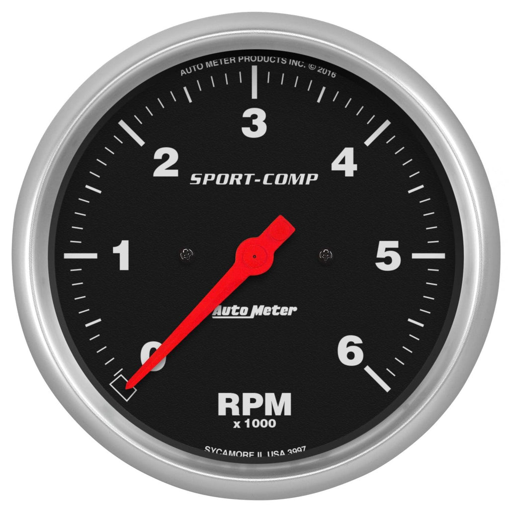 5 in. IN-DASH TACHOMETER 0-6000 RPM SPORT-COMP - greatparts