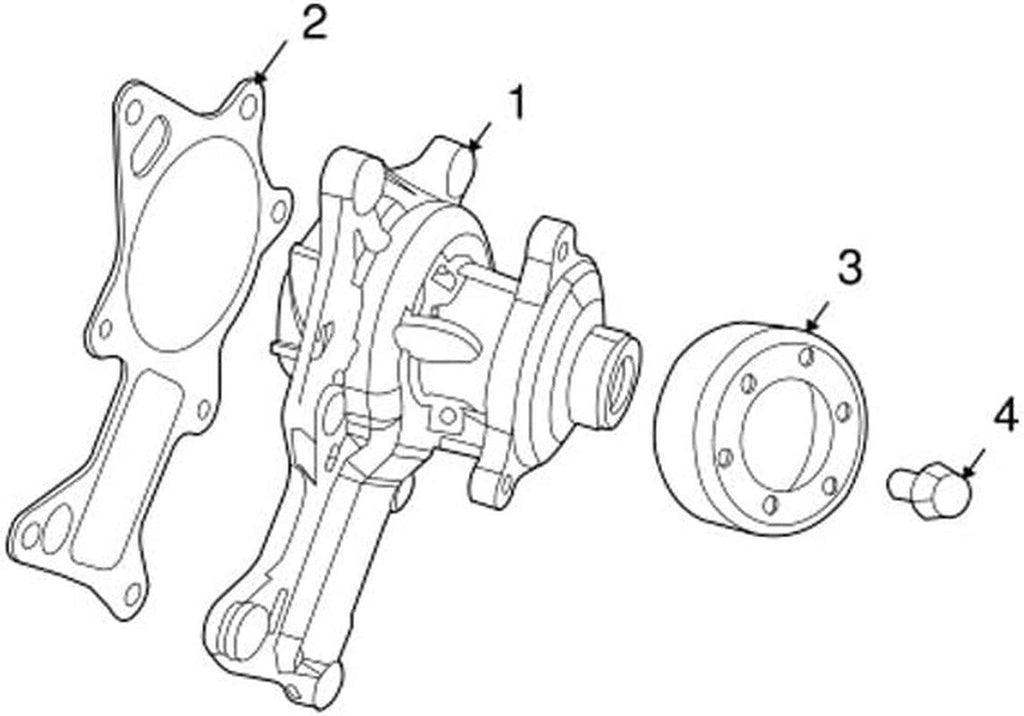5303 2861AA, Engine Water Pump Pulley