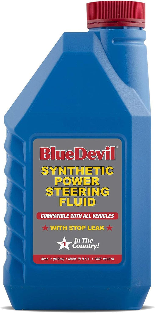 Blue Devil 00218 Synthetic Power Steering Fluid with Stop Leak - 32 Ounce