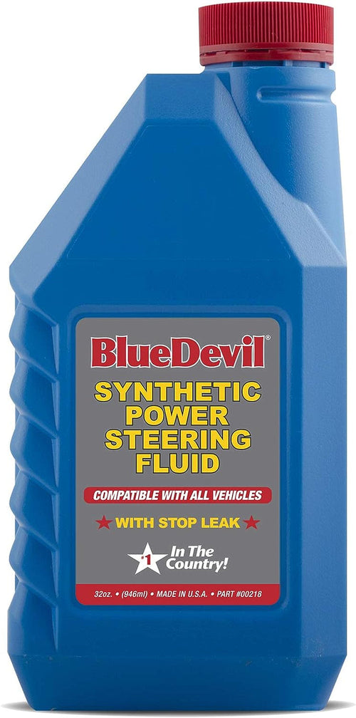 Blue Devil 00218 Synthetic Power Steering Fluid with Stop Leak - 32 Ounce